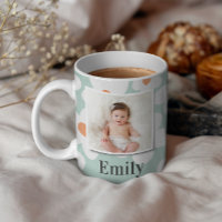 Daisy floral boho retro photo turquoise orange