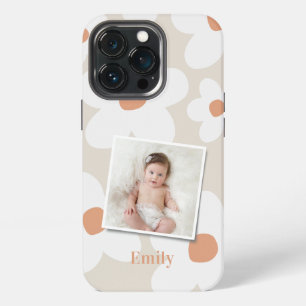 Daisy floral boho retro terracotta natural photo iPhone 13 pro case