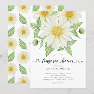 Daisy Floral Bridal Lingerie Shower Invitation