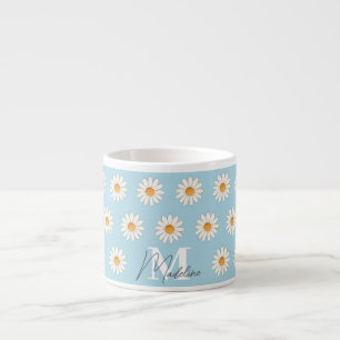 Daisy Floral Espresso Mug – Cute Mini Coffee Cup