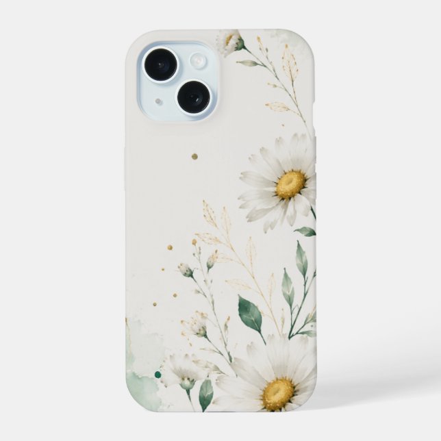 Daisy Floral iPhone 15 Case (Back)