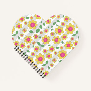 Daisy floral kids drawing happy spring cartoon notebook