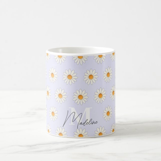 Daisy Floral Mug – Cute Aesthetic Coffee Cup (Center)