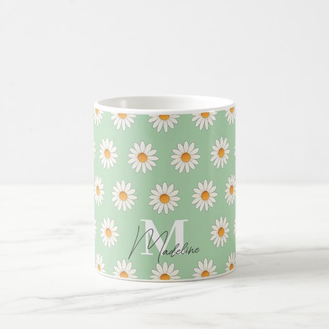 Daisy Floral Mug – Cute Aesthetic Coffee Cup (Center)