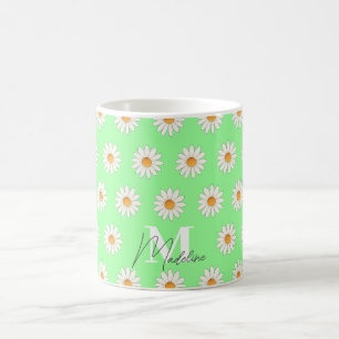 Daisy Floral Mug – Cute Aesthetic Coffee Cup