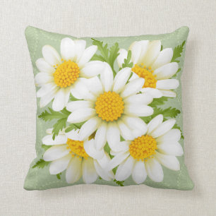Daisy floral pillow
