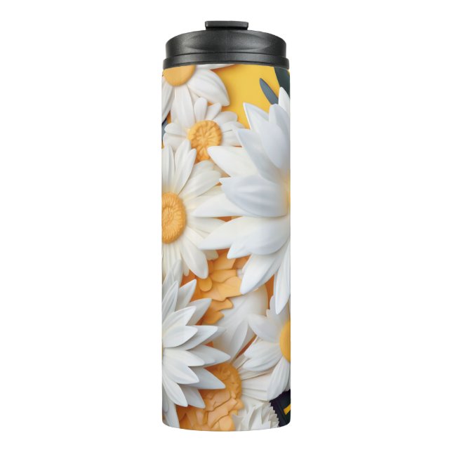 Daisy Floral Slim Thermal Tumbler (Front)