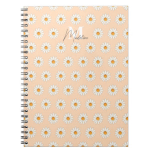 Daisy Floral Spiral Notebook – Personalized Name