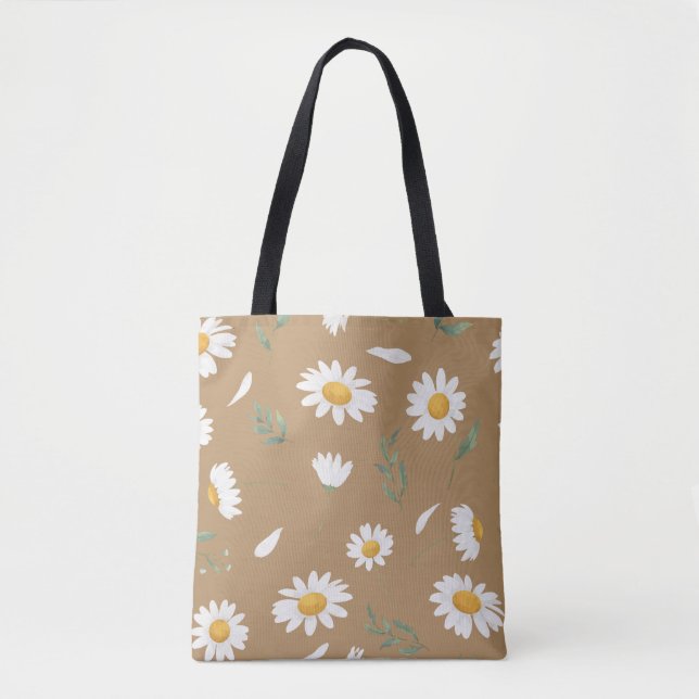 Daisy Floral Tote Bag (Front)