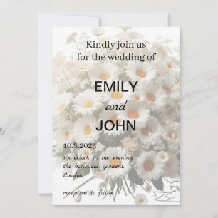 Daisy Floral Wedding Invitation