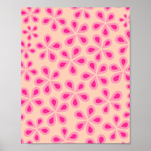 Daisy Florets 05 Orange And Pink Poster