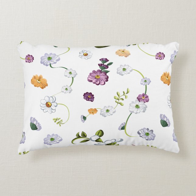 Daisy flower 2 decorative cushion (Front)