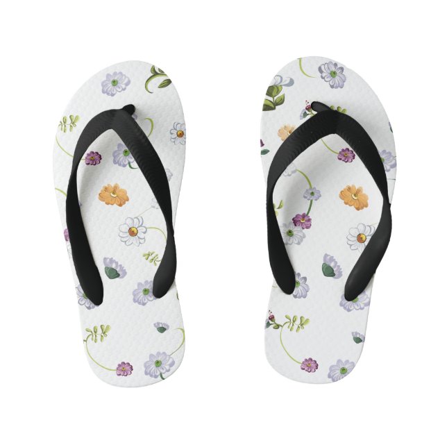 Daisy flower 2 kid's flip flops (Footbed)