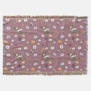 Daisy flower 3 throw blanket