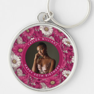 Daisy Flower 50Th Surprise Birthday For Her Key Ring