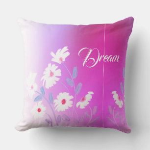 Daisy Flower Accented Cushion
