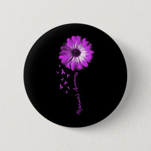 Daisy Flower Alzheimers Awareness 6 Cm Round Badge