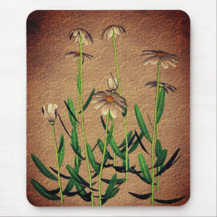 Daisy Flower Art Mouse Mat
