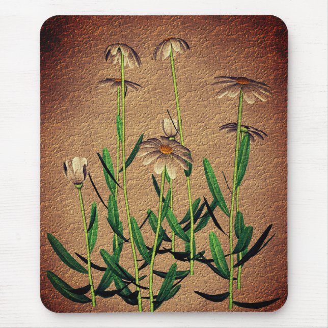 Daisy Flower Art Mouse Mat (Front)