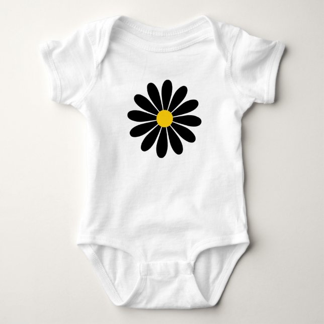 Daisy Flower Baby Bodysuit (Front)