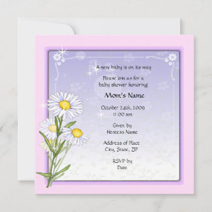 Daisy Flower Baby Shower Invite
