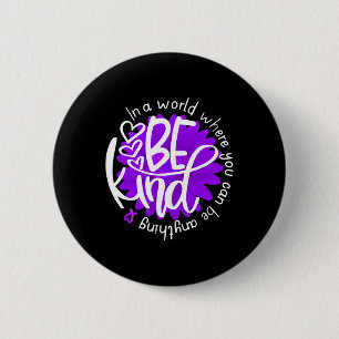 Daisy Flower Be Kind Purple Overdose Awareness Kin 6 Cm Round Badge