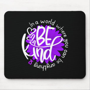 Daisy Flower Be Kind Purple Overdose Awareness Kin Mouse Mat