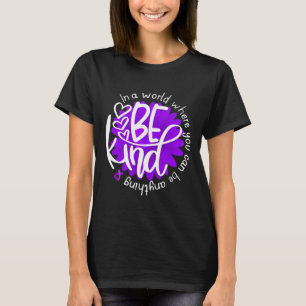 Daisy Flower Be Kind Purple Overdose Awareness Kin T-Shirt