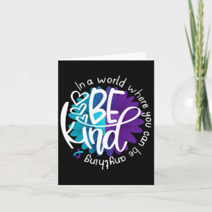 Daisy Flower Be Kind Suicide Prevention Awareness Card
