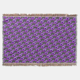 Daisy Flower Blanket Purple Daisies Throw Blanket