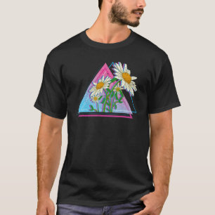 Daisy Flower Blossom Gardener 80s Vaporwave Botani T-Shirt