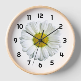 Daisy Flower Boho Wall Clock