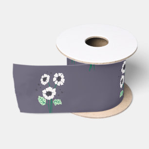 Daisy flower bouquet satin ribbon