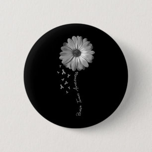 Daisy Flower Brain Tumour Awareness 6 Cm Round Badge