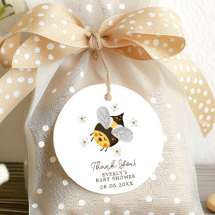 Daisy Flower Bumblebee Bee Baby Shower  Favour Tags