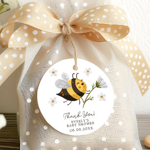 Daisy Flower Bumblebee Bee Baby Shower Favour Tags