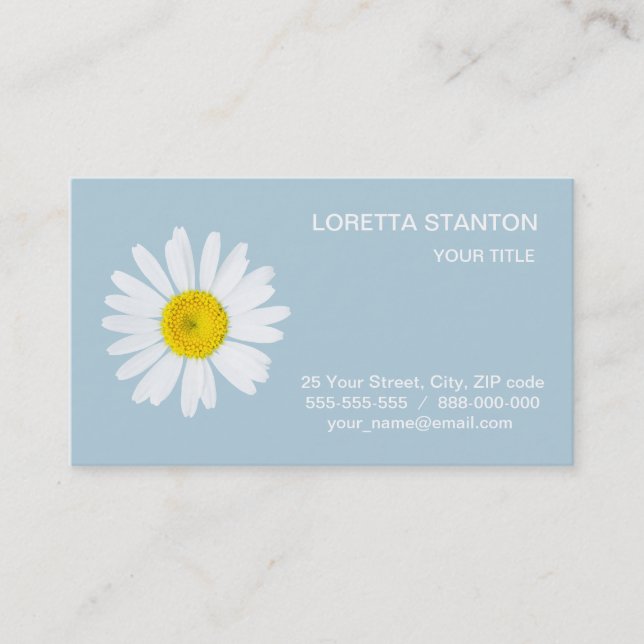 Daisy flower business card (Front)