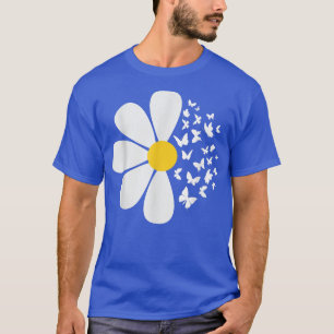 Daisy Flower Butterflies Spring Nature Garden Gard T-Shirt