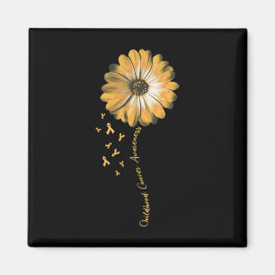 Daisy Flower Childhood Cancer Awareness Gifts  Magnet