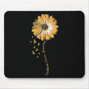 Daisy Flower Childhood Cancer Awareness Gifts  Mouse Mat