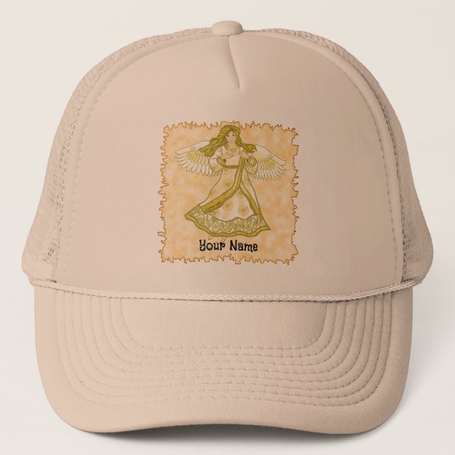 Daisy flower Christian angel  Trucker Hat (Front)