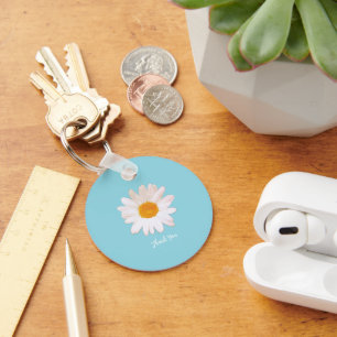 Daisy Flower Dream – Summer Botanical Thank You Key Ring