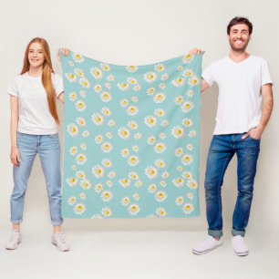 Daisy Flower Fleece Blanket