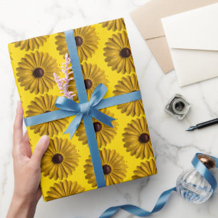 Daisy Flower - Floral Blossom 70s Garden Wedding Wrapping Paper