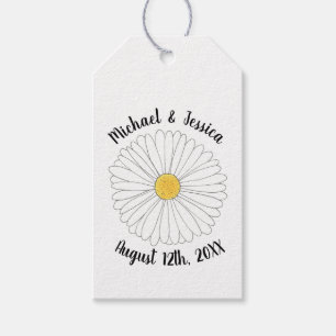 Daisy Flower Floral Garden Bridal Shower Wedding Gift Tags