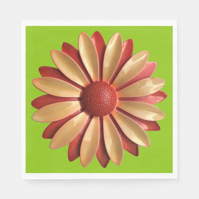 Daisy Flower - Floral Spring Summer Garden Wedding Napkin (Front)