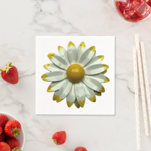 Daisy Flower - Floral Spring Summer Garden Wedding Napkin