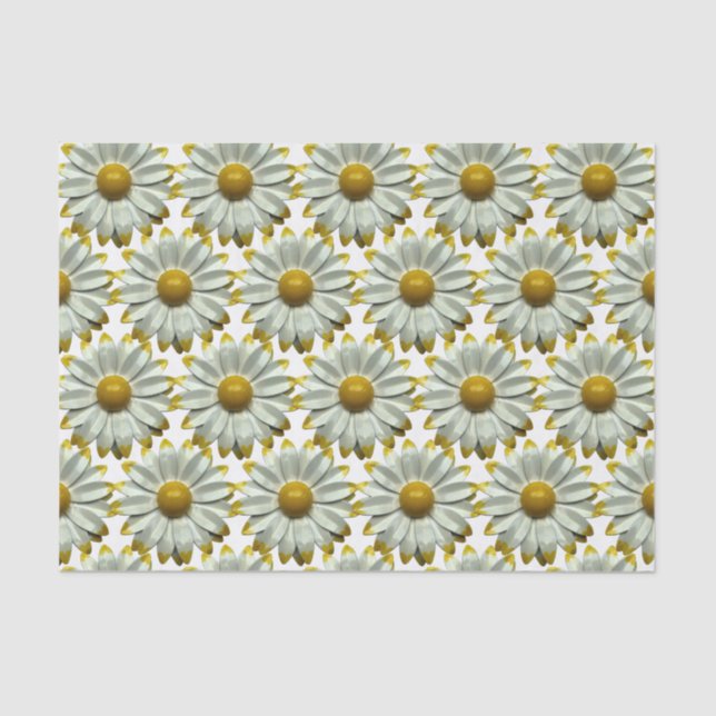 Daisy Flower - Floral Spring Summer Garden Wedding Tissue Paper (Front)