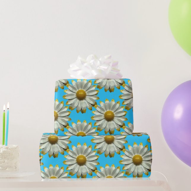 Daisy Flower - Floral Spring Summer Garden Wedding Wrapping Paper (Party Gifts)