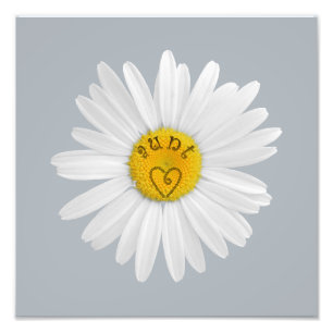 Daisy Flower For Aunt Art Customise Background Photo Print